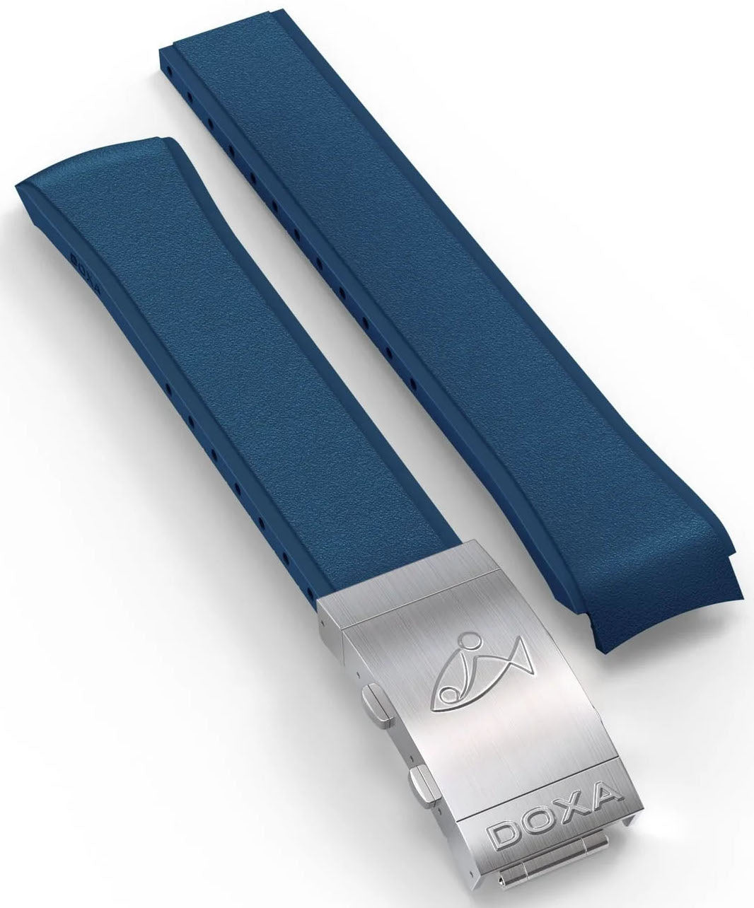 Doxa Strap SUB 300T Rubber Navy Blue With Folding Clasp - Blue