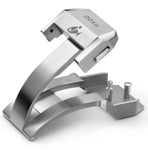 Doxa Strap SUB 600T Steel Folding Clasp With Wetsuit Dive Extension - Silver