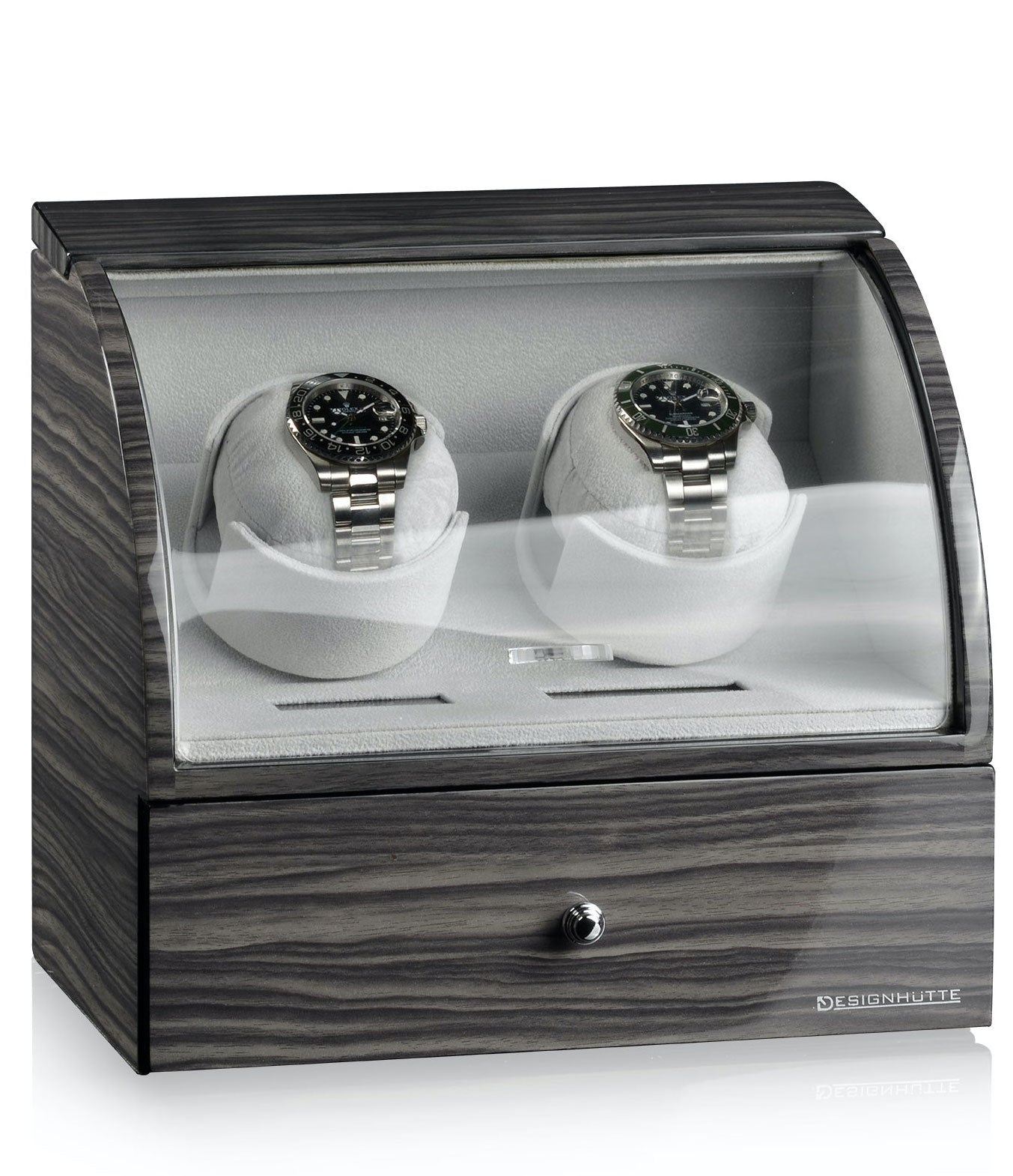 Designhuette Watch Winder Basel 2 LCD Dark Oak - Black