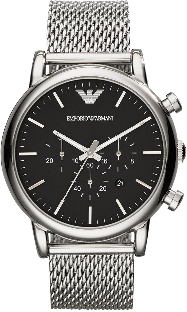 Emporio Armani Watch Luigi Mens - Black