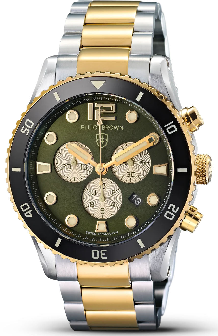 Elliot Brown Watch Bloxworth Chrono Green Bracelet
