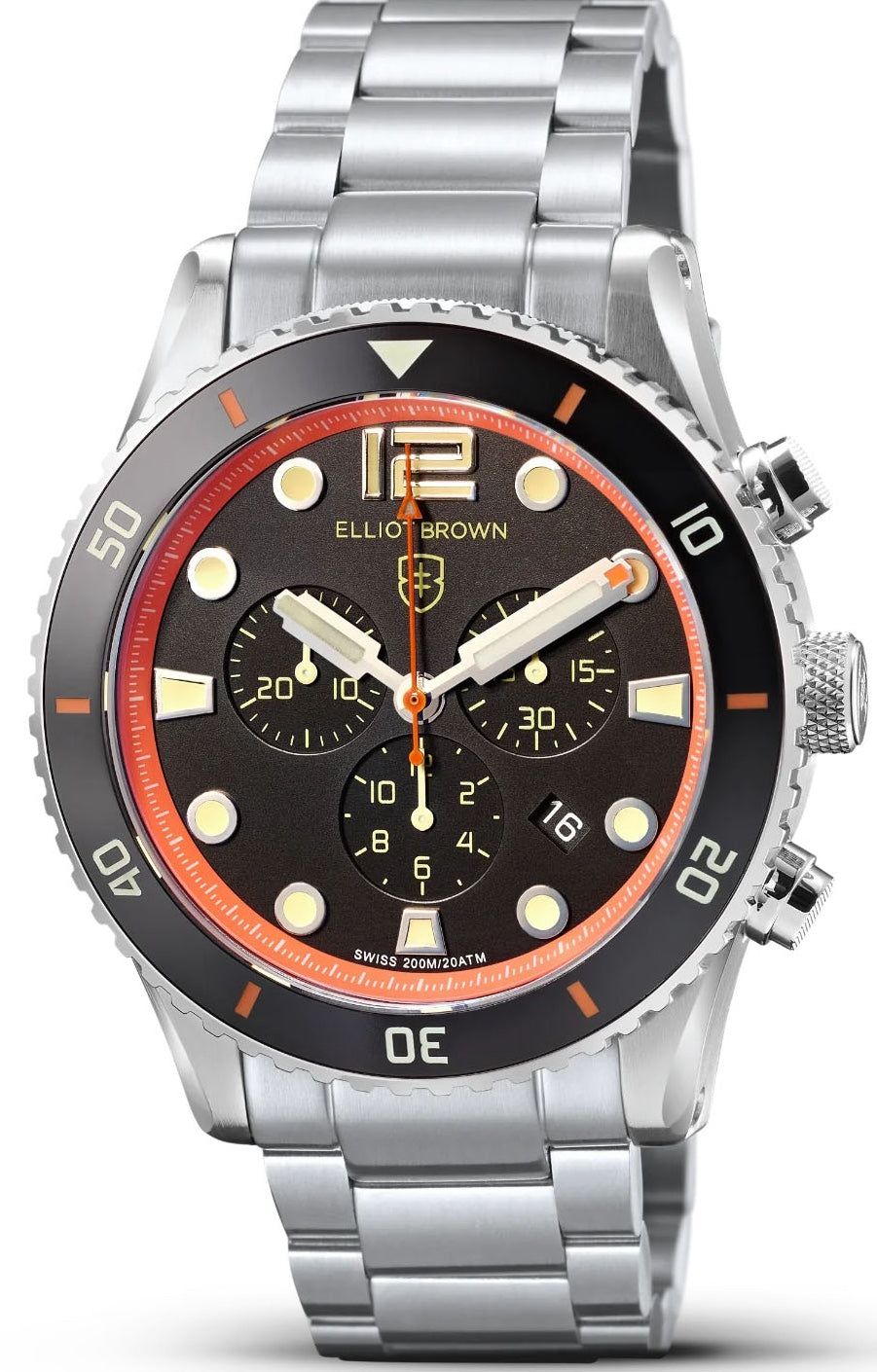 Elliot Brown Watch Bloxworth Chrono Black Orange Bracelet