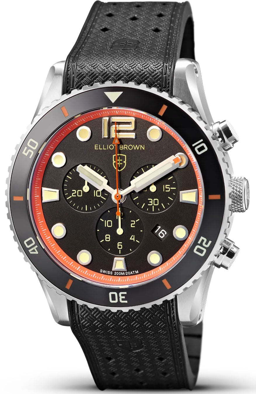 Elliot Brown Watch Bloxworth Chrono Black Black Rubber