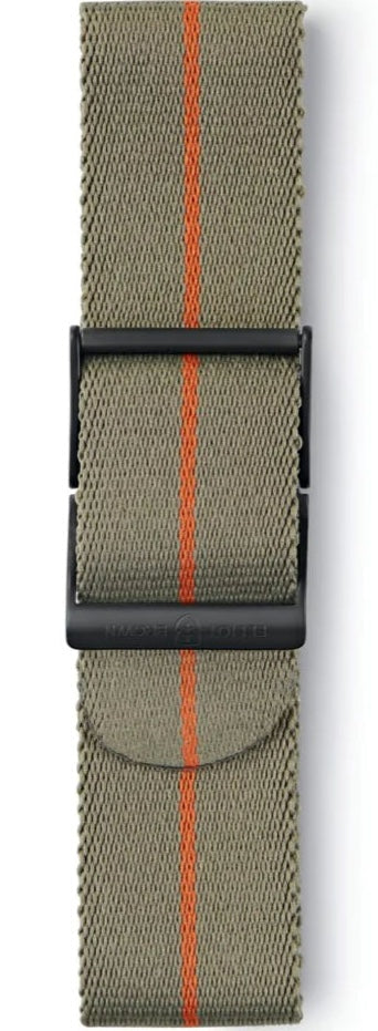 Elliot Brown Webbing 22mm Grey Green Orange Stripe