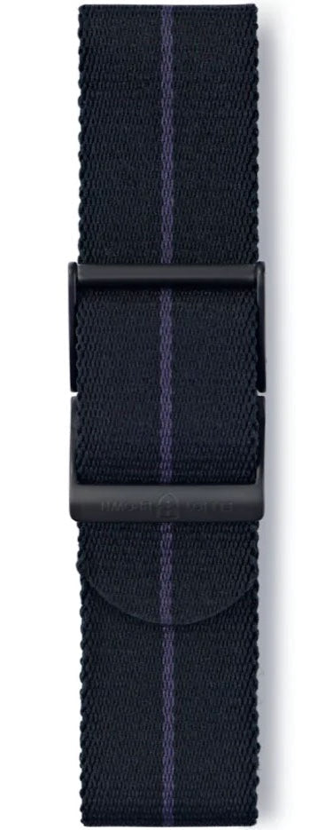 Elliot Brown Webbing 22mm Black Blue Stripe