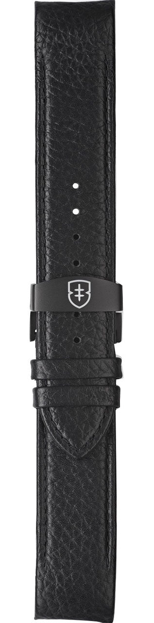 Elliot Brown Leather 22mm Black Pebbled Deployment