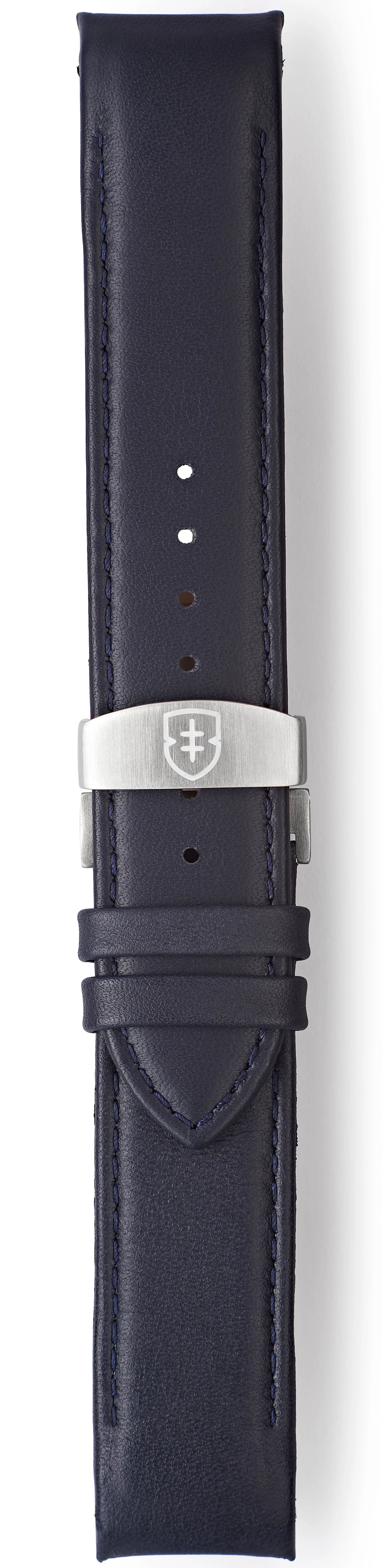 Elliot Brown Leather 22mm Ink Blue Oiled Deployment
