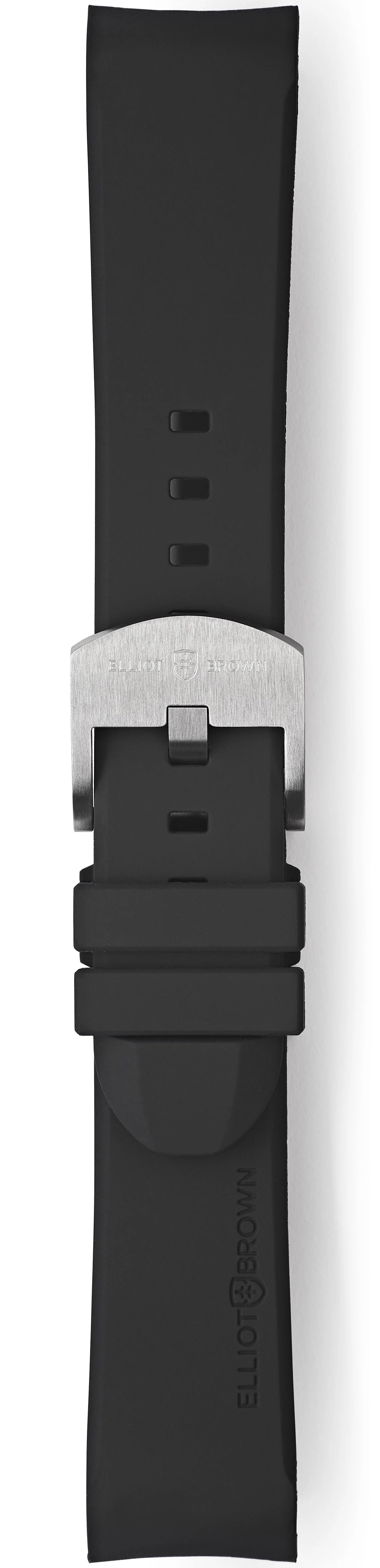 Elliot Brown Leather 22mm Black Steel Tongue Buckle