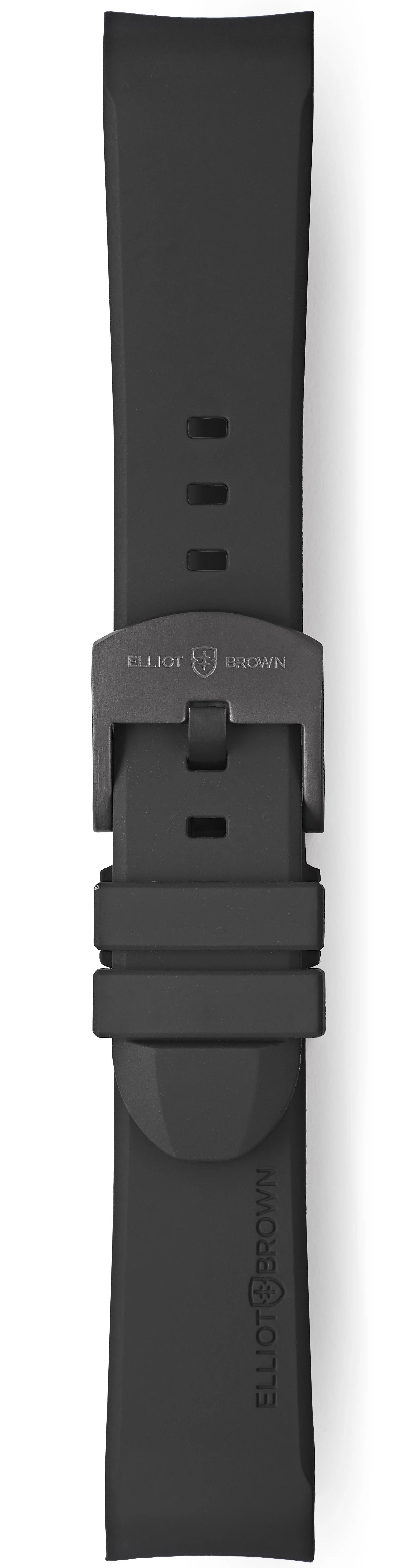 Elliot Brown Leather 22mm Dark Grey Gunmetal Tongue Buckle