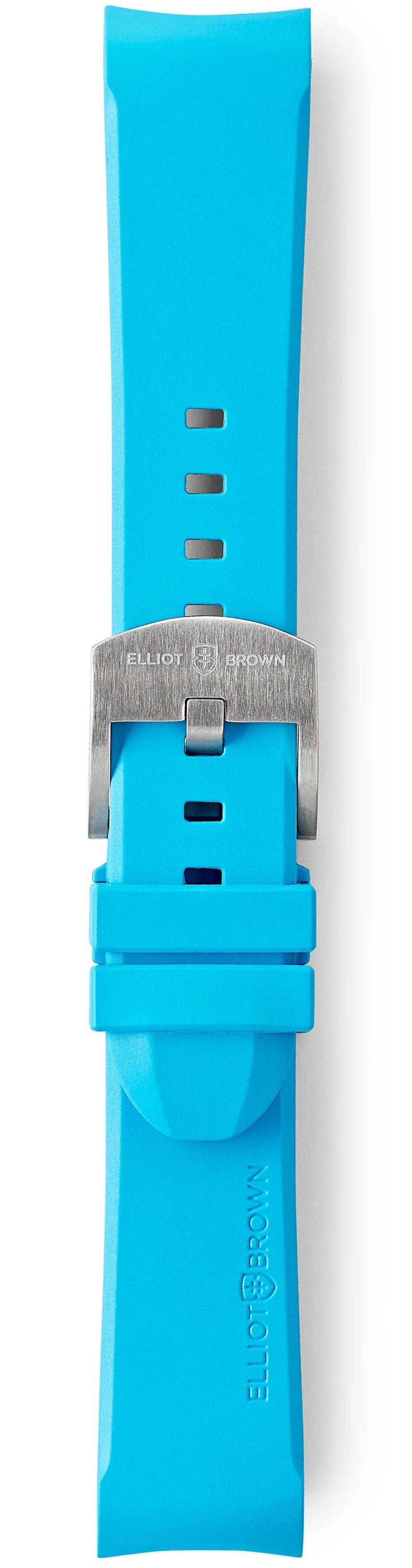 Elliot Brown Leather 22mm Cyan Blue Steel Tongue Buckle