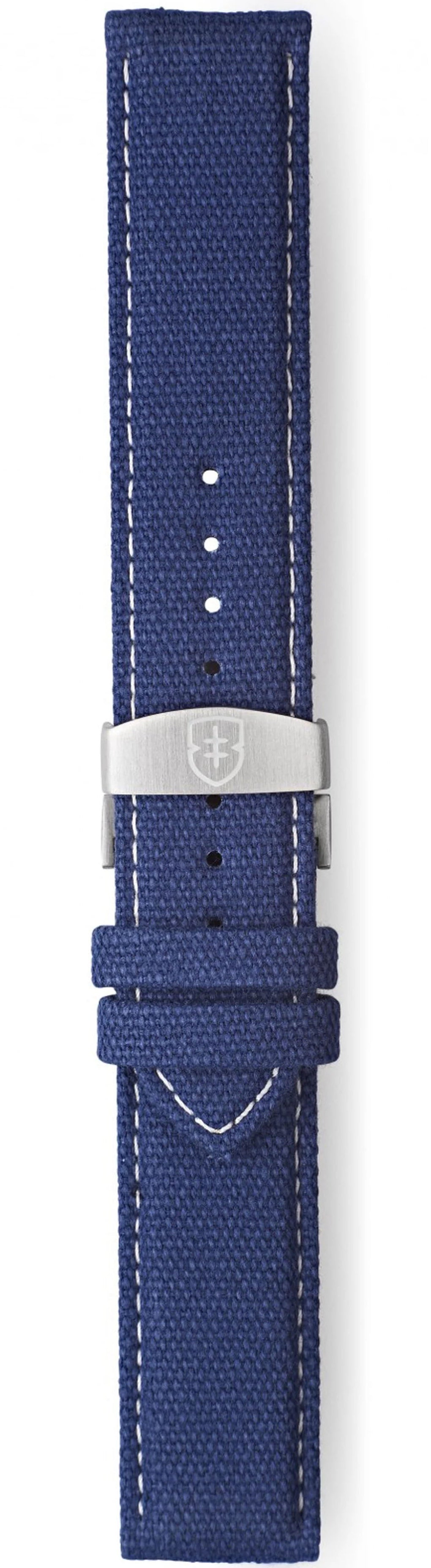 Elliot Brown Canvas 22mm Washed Blue Deployment