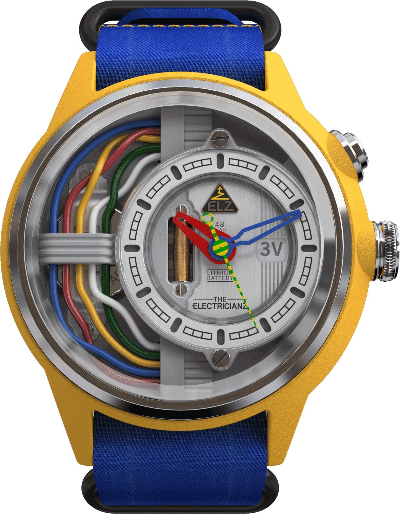 Electricianz Watch Nylon Cable Z 45mm Blue Nato - Grey