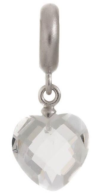 Endless Jewellery Charm Heart Cut Drop Silver D - Silver