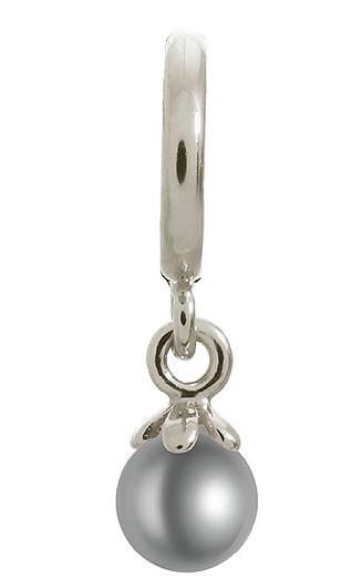 Endless Jewellery Charm Pearl Ball Grey Silver - Silver