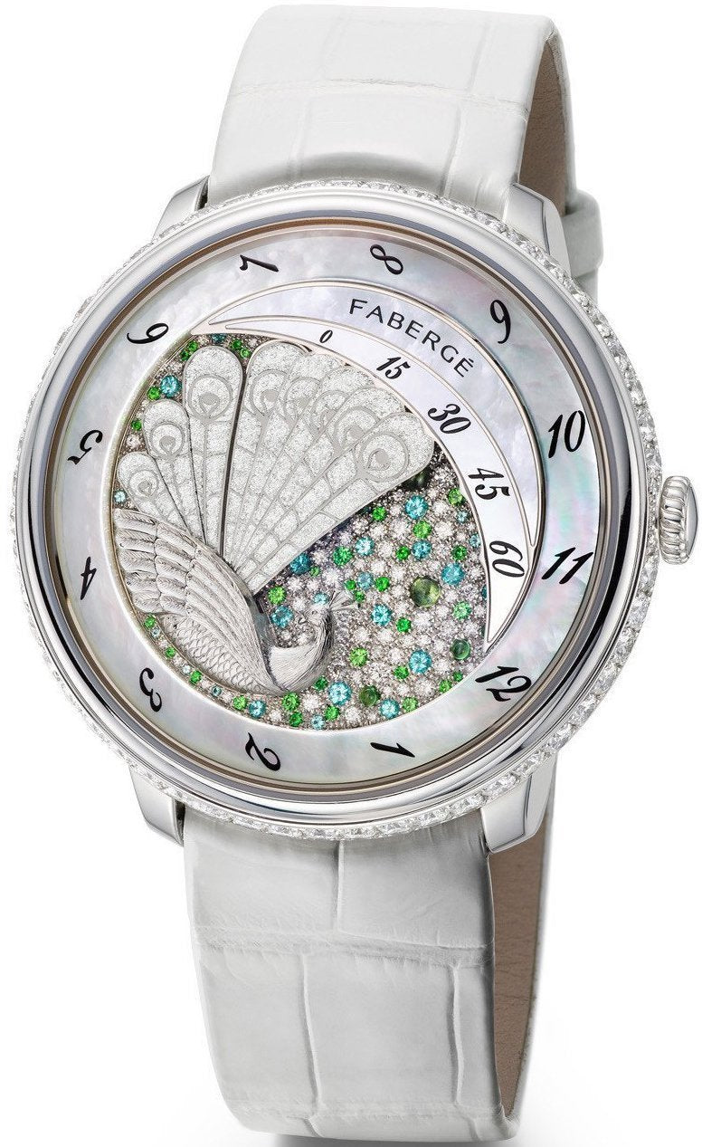 Faberge Watch Lady Compliquee Peacock White - White