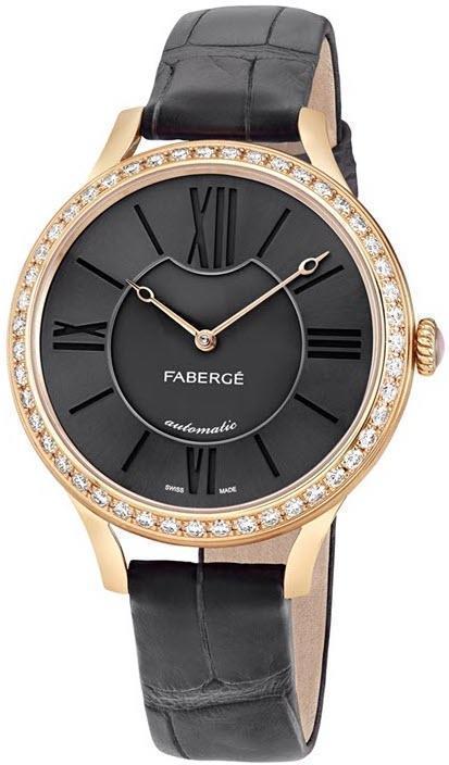 Faberge Watch Flirt 18ct Rose Gold Anthracite Dial - Anthracite