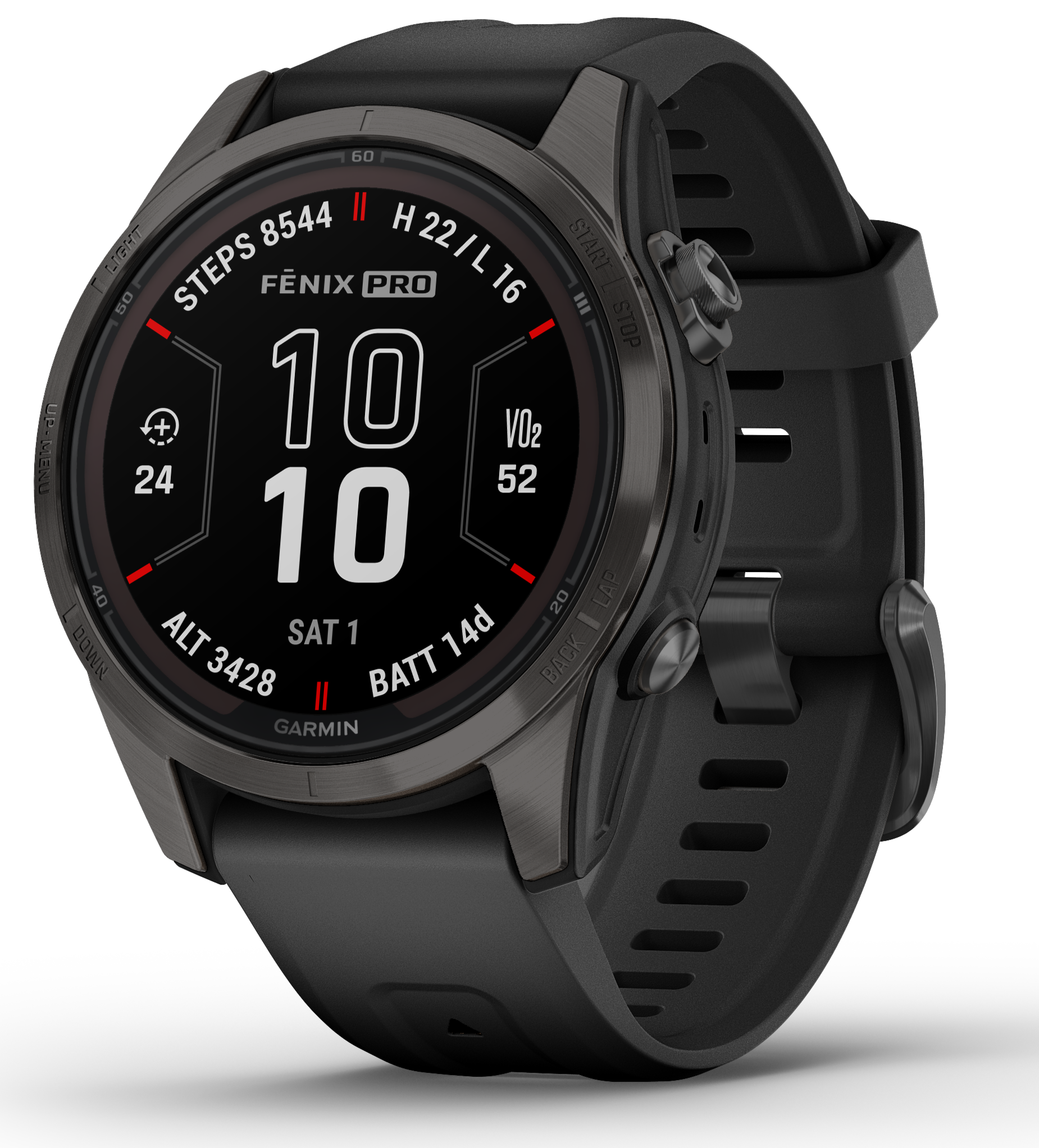 Garmin Watch Fenix 7S Pro Sapphire Solar Carbon Grey Titanium