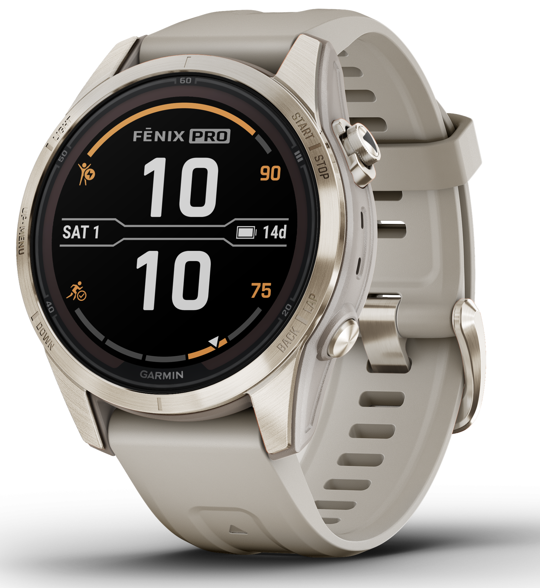 Garmin Watch Fenix 7S Pro Sapphire Solar Soft Gold
