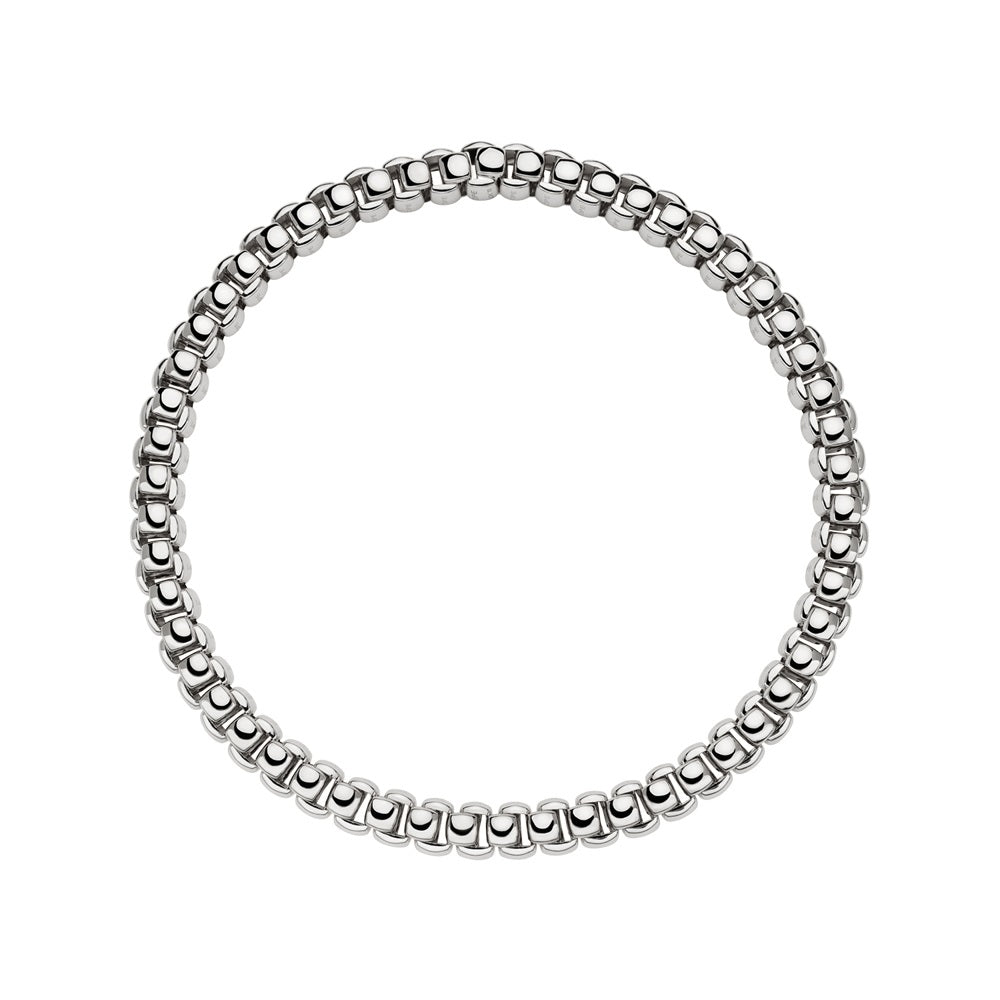 Fope Luna 18ct White Gold Flexible Necklace - 40cm