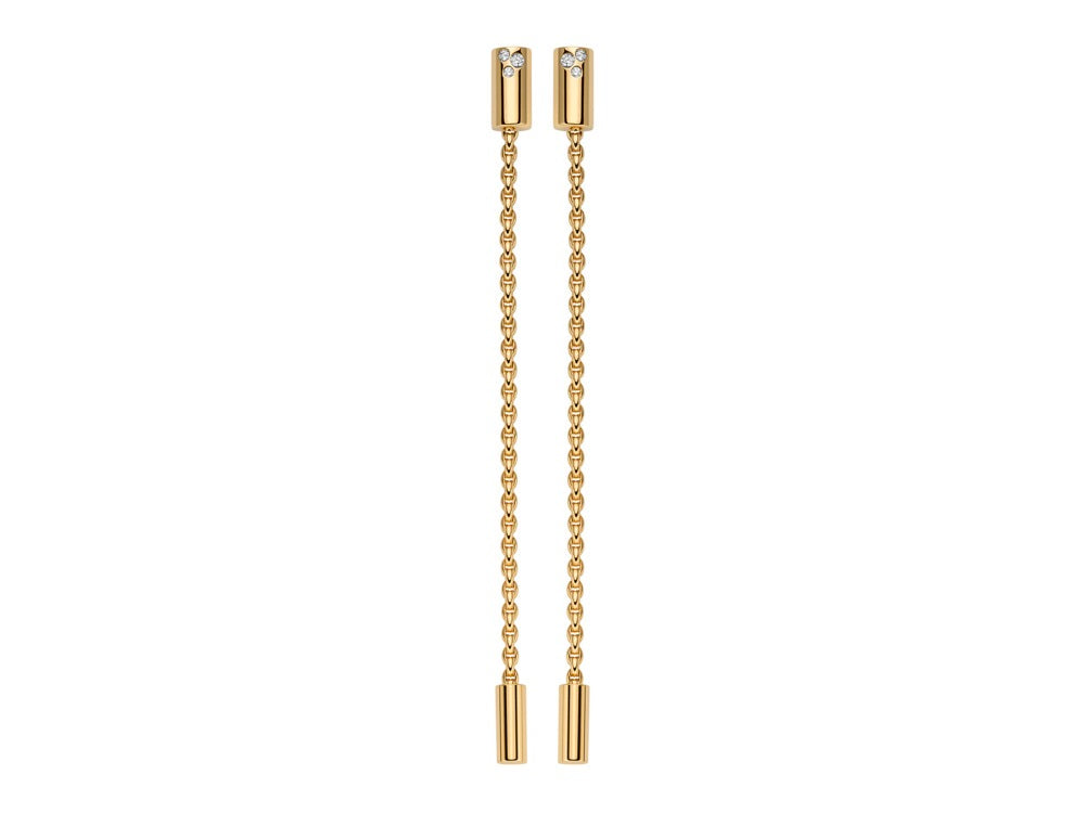 Fope Aria 18ct Yellow Gold 0.09ct Diamond Pendant Earrings - Gold