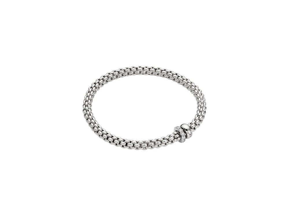 Fope Solo 18ct White Gold 0.29ct Diamond Bracelet - M