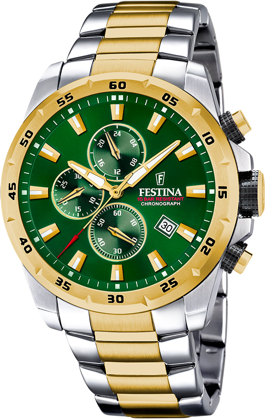 Festina Watch Chronograph Date Mens - Green