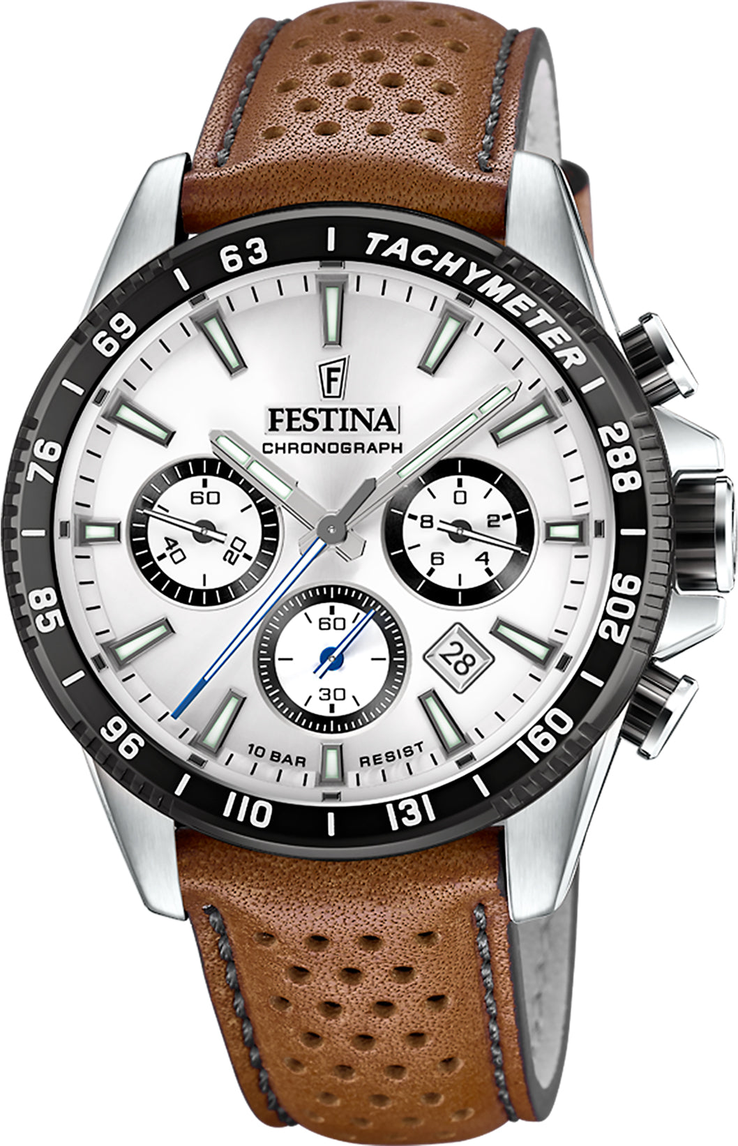 Festina Watch Chronograph Date Mens - Silver
