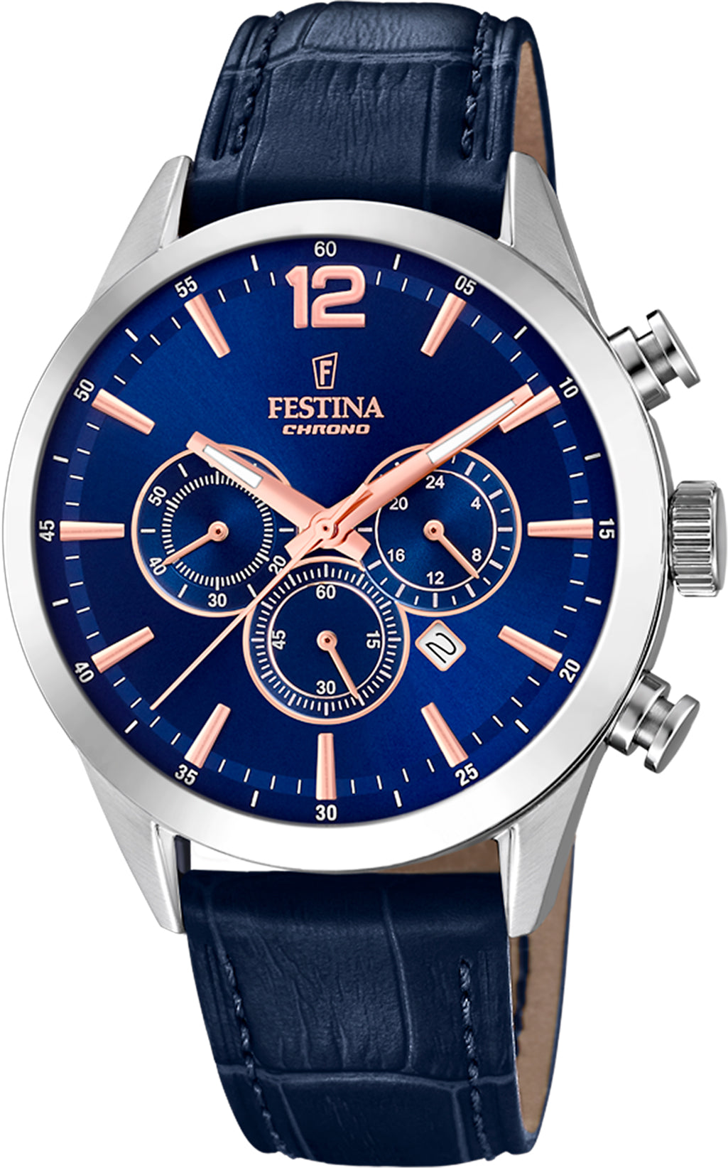 Festina Watch Chronograph Date Mens - Blue