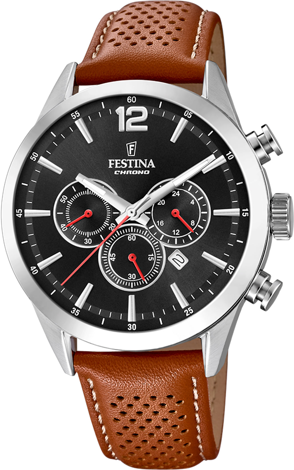 Festina Watch Chronograph Date Mens - Black