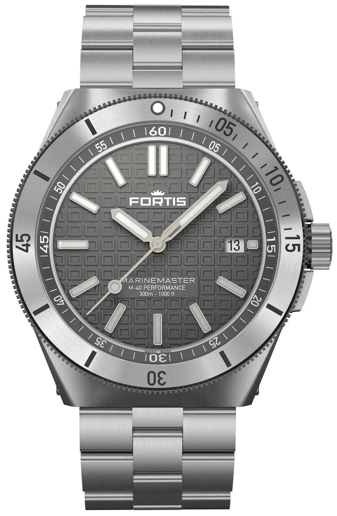 Fortis Watch Marinemaster M-40 Rockstone Gray - Grey