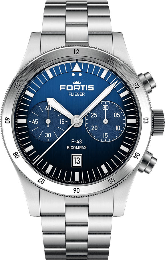 Fortis Watch Flieger F-43 Bicompax Liberty Blue