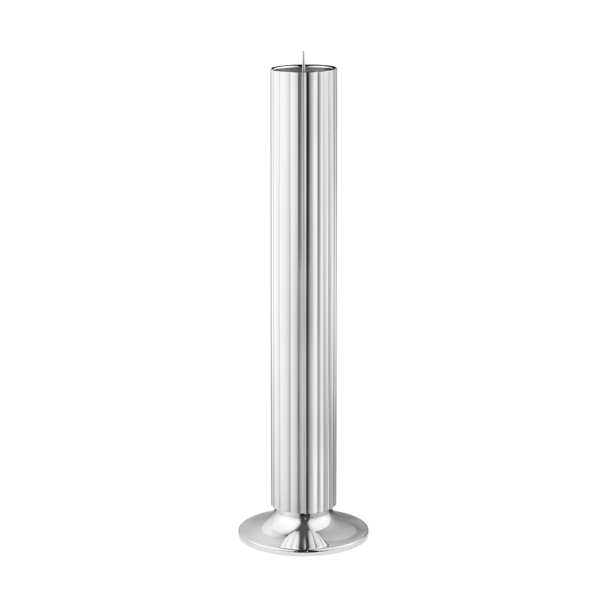 Georg Jensen Bernadotte Stainless Steel Floor Candle Holder Large - Silver