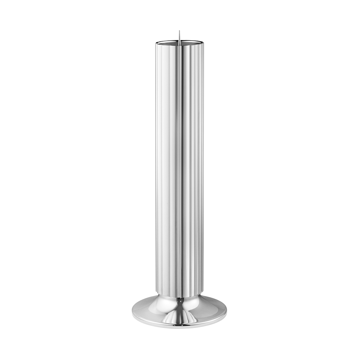 Georg Jensen Bernadotte Stainless Steel Floor Candle Holder Small - Silver