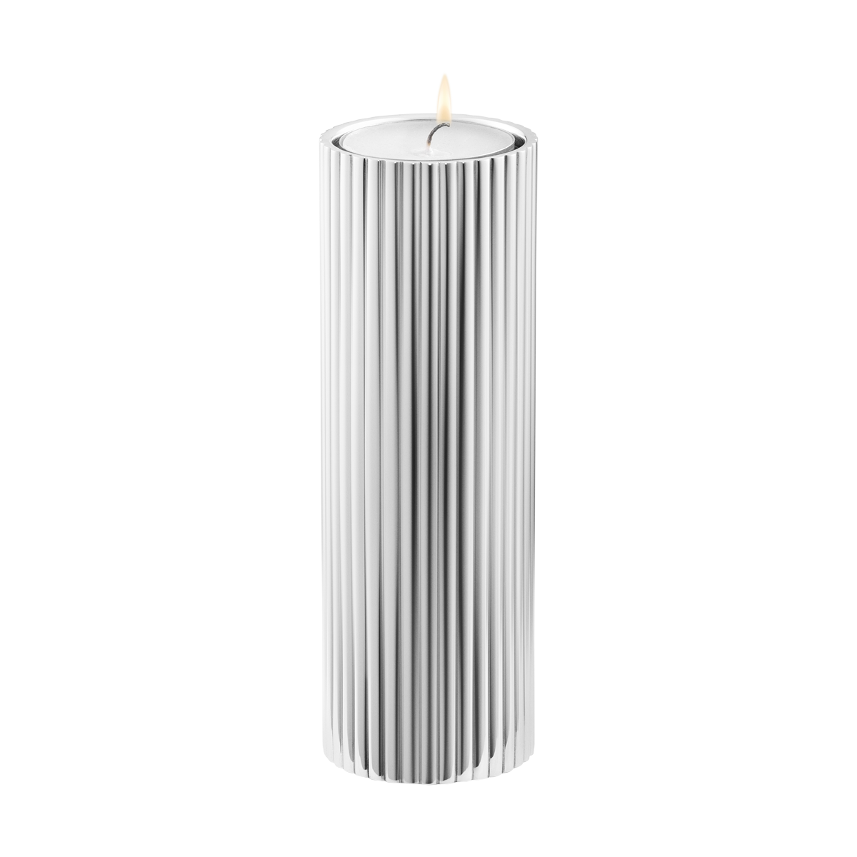 Georg Jensen Bernadotte Stainless Steel Large Tealight Candle Holder