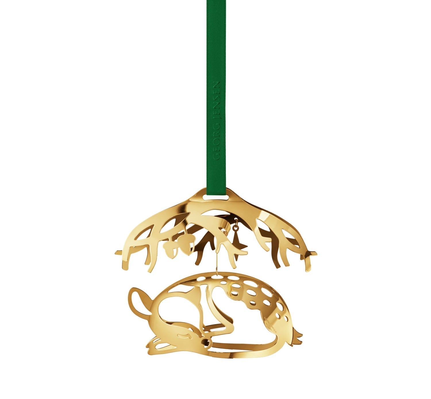Georg Jensen Christmas Collection 2023 Gold Plated Sleeping Deer Mobile D