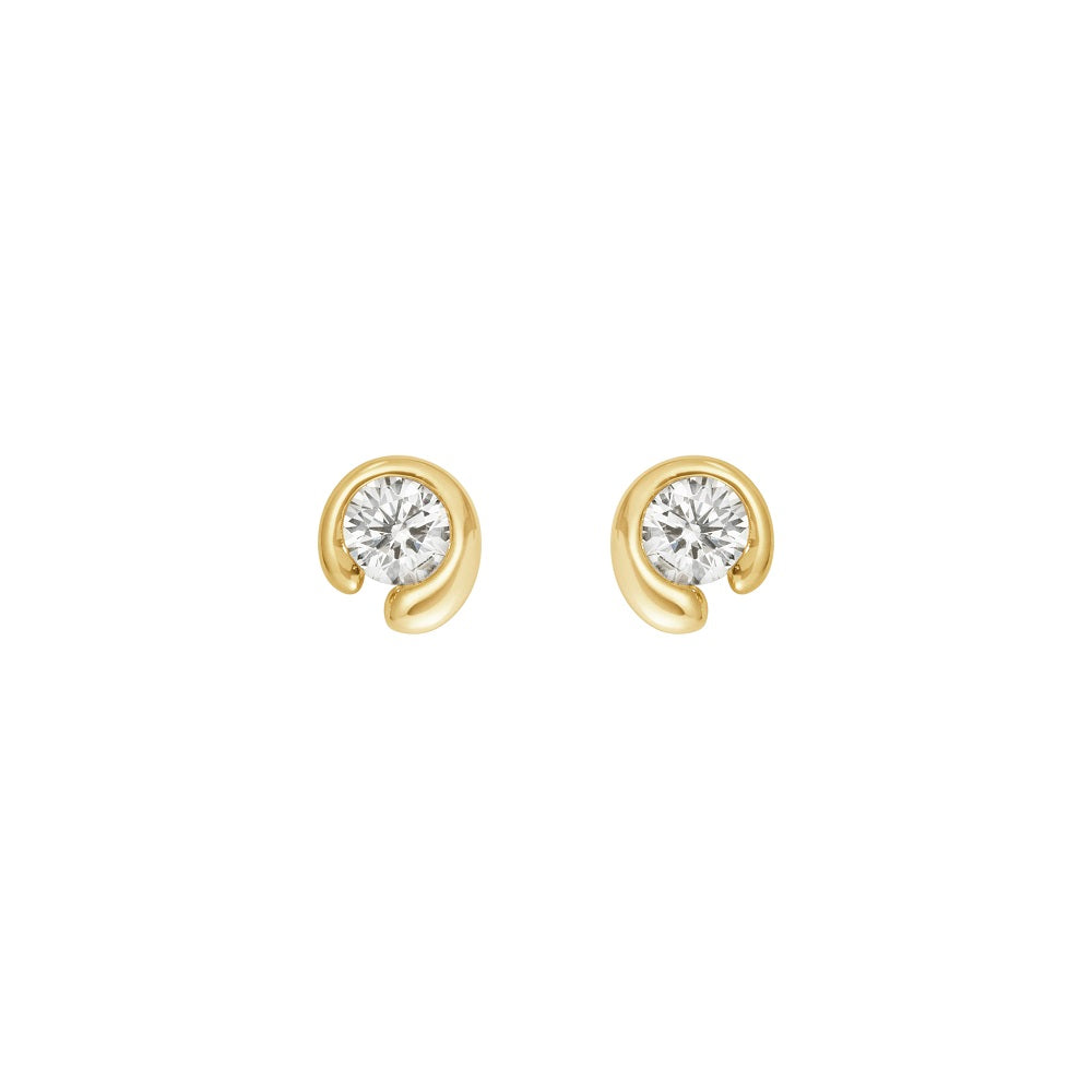 Georg Jensen Mercy 18ct Yellow Gold 0.10ct Diamond Stud Earrings