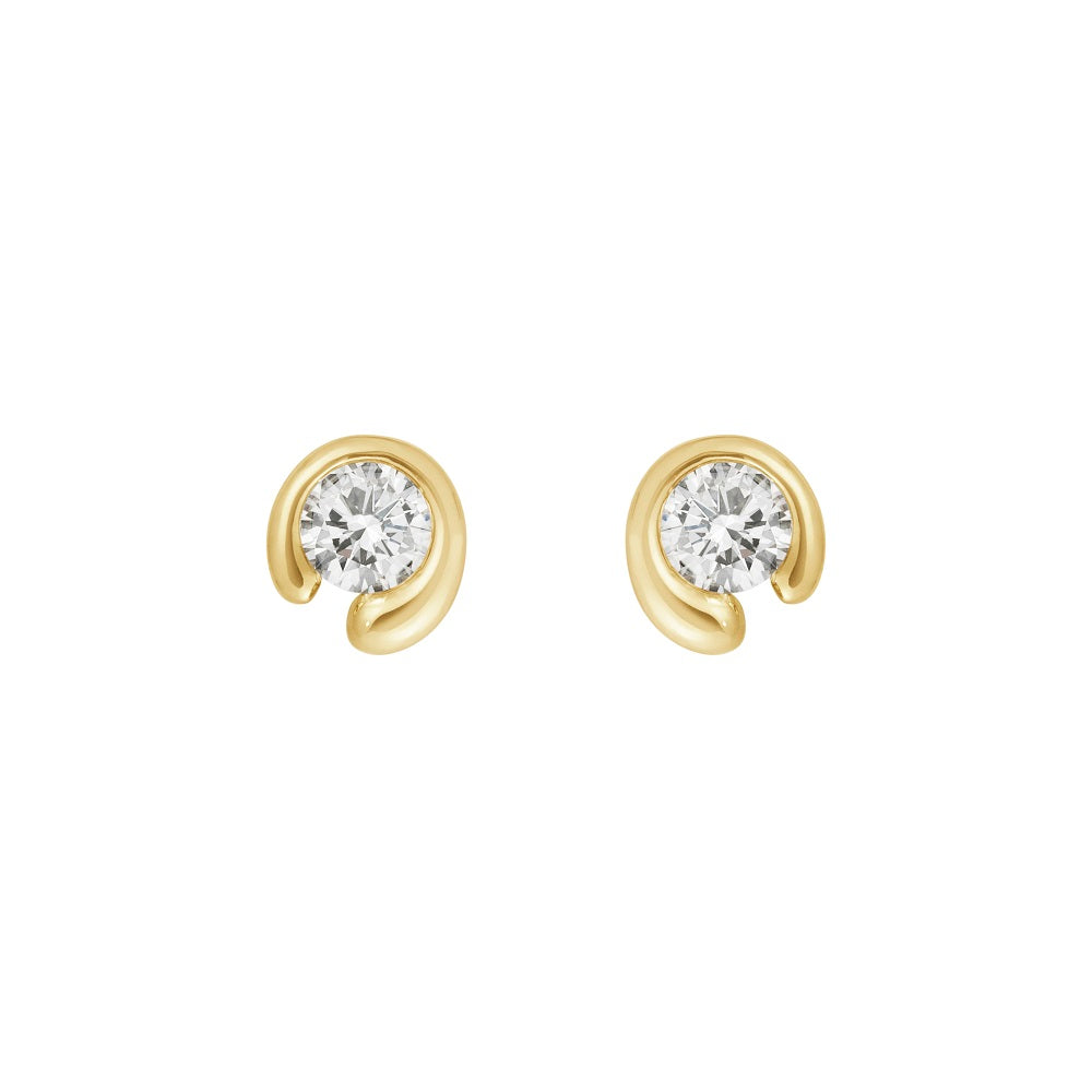 Georg Jensen Mercy 18ct Yellow Gold 0.20ct Diamond Stud Earrings