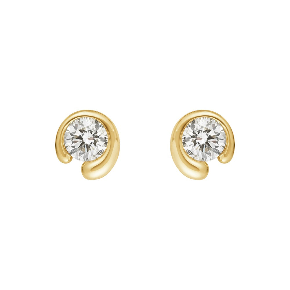 Georg Jensen Mercy 18ct Yellow Gold 0.40ct Diamond Stud Earrings