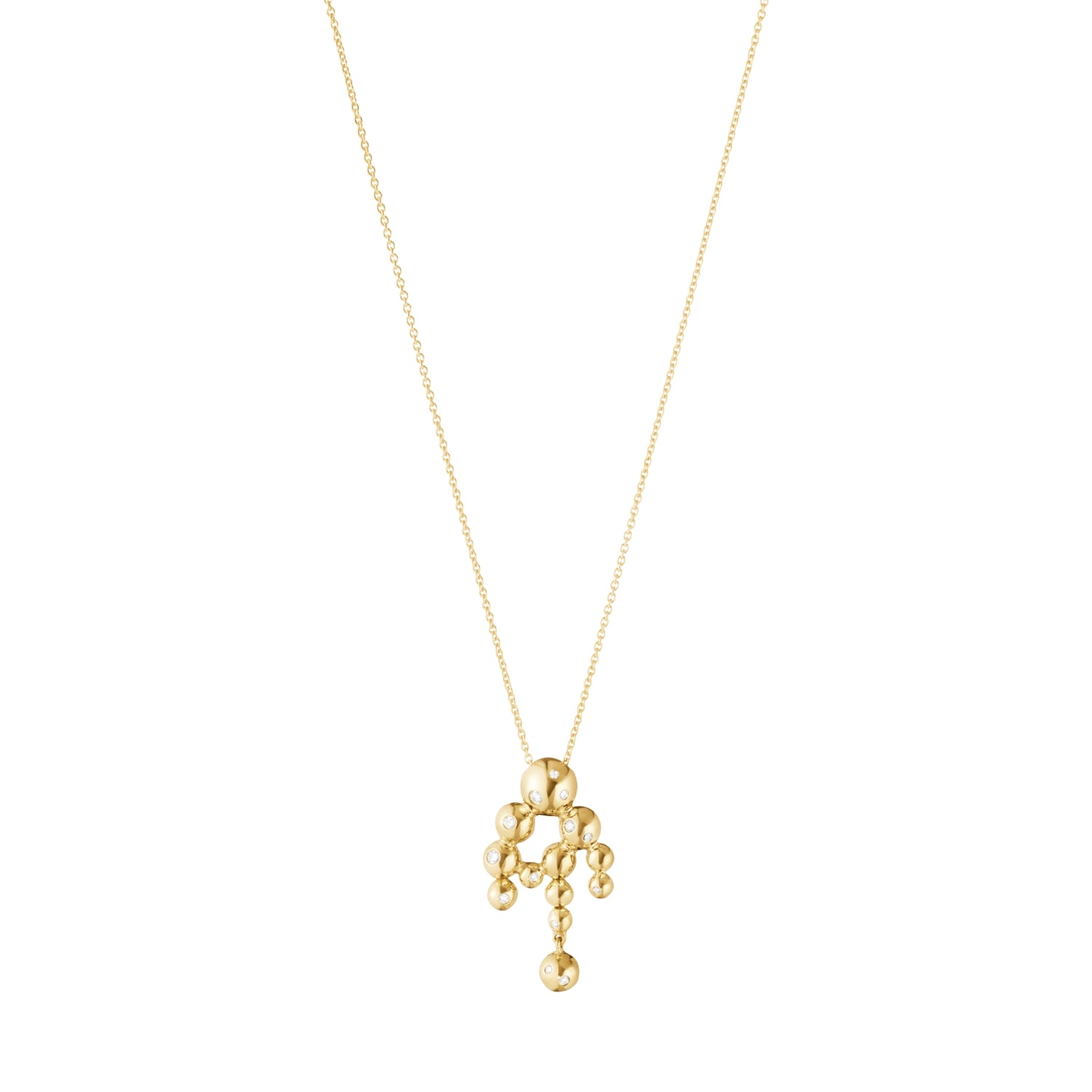 Georg Jensen Moonlight Grapes 18ct Yellow Gold Diamond Chandelier Pendant