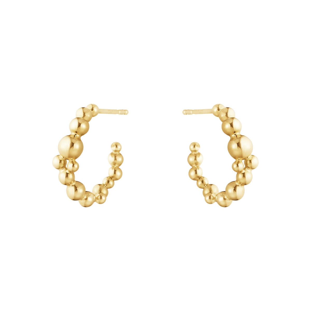 Georg Jensen Moonlight Grapes 18ct Yellow Gold Hoop Earrings - Gold