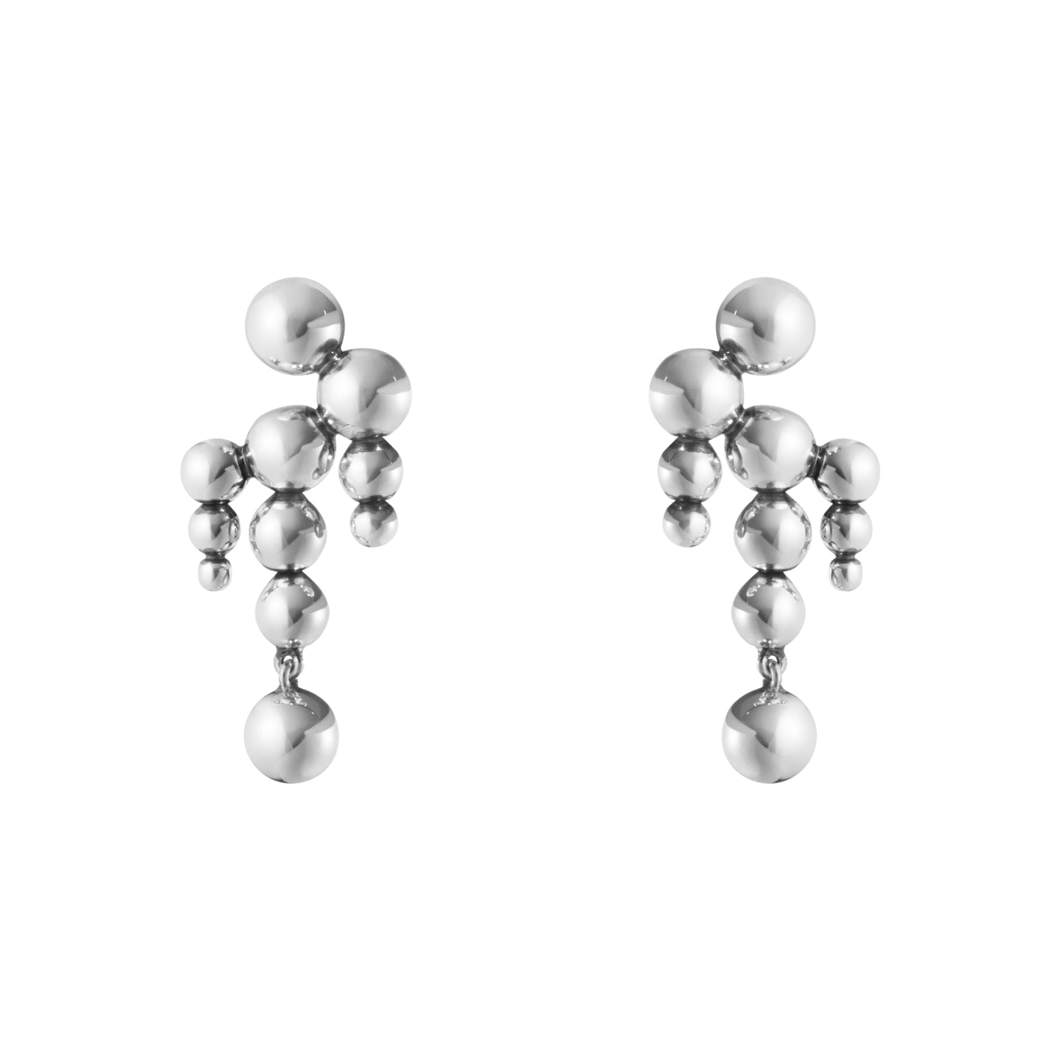 Georg Jensen Moonlight Grapes Sterling Silver Chandelier Earrings