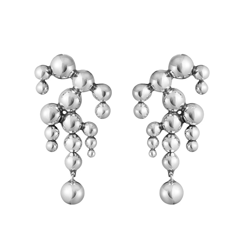 Georg Jensen Moonlight Grapes Sterling Silver Chandelier Earrings Pair