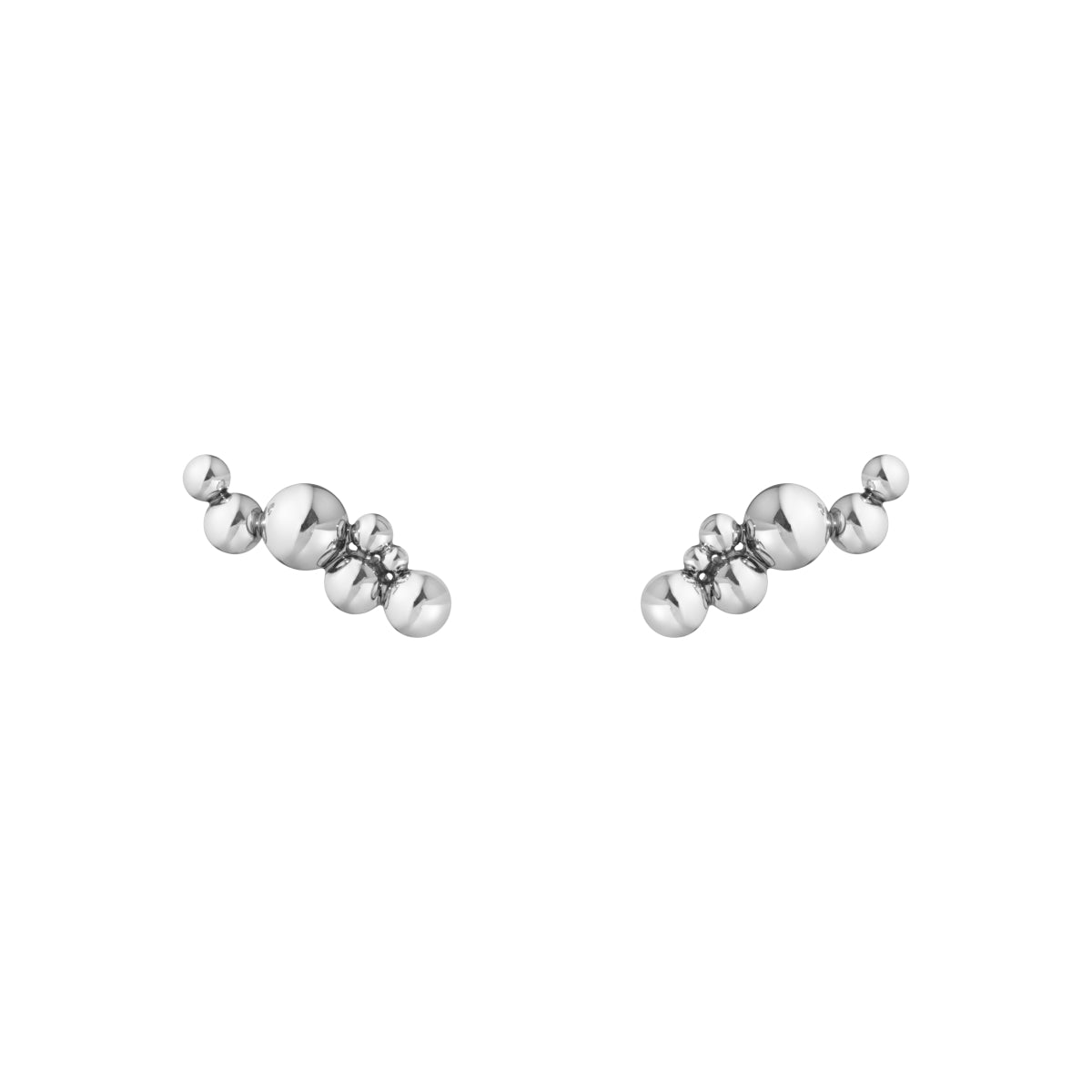 Georg Jensen Moonlight Grapes Sterling Silver Ear Cuff Earrings - Silver