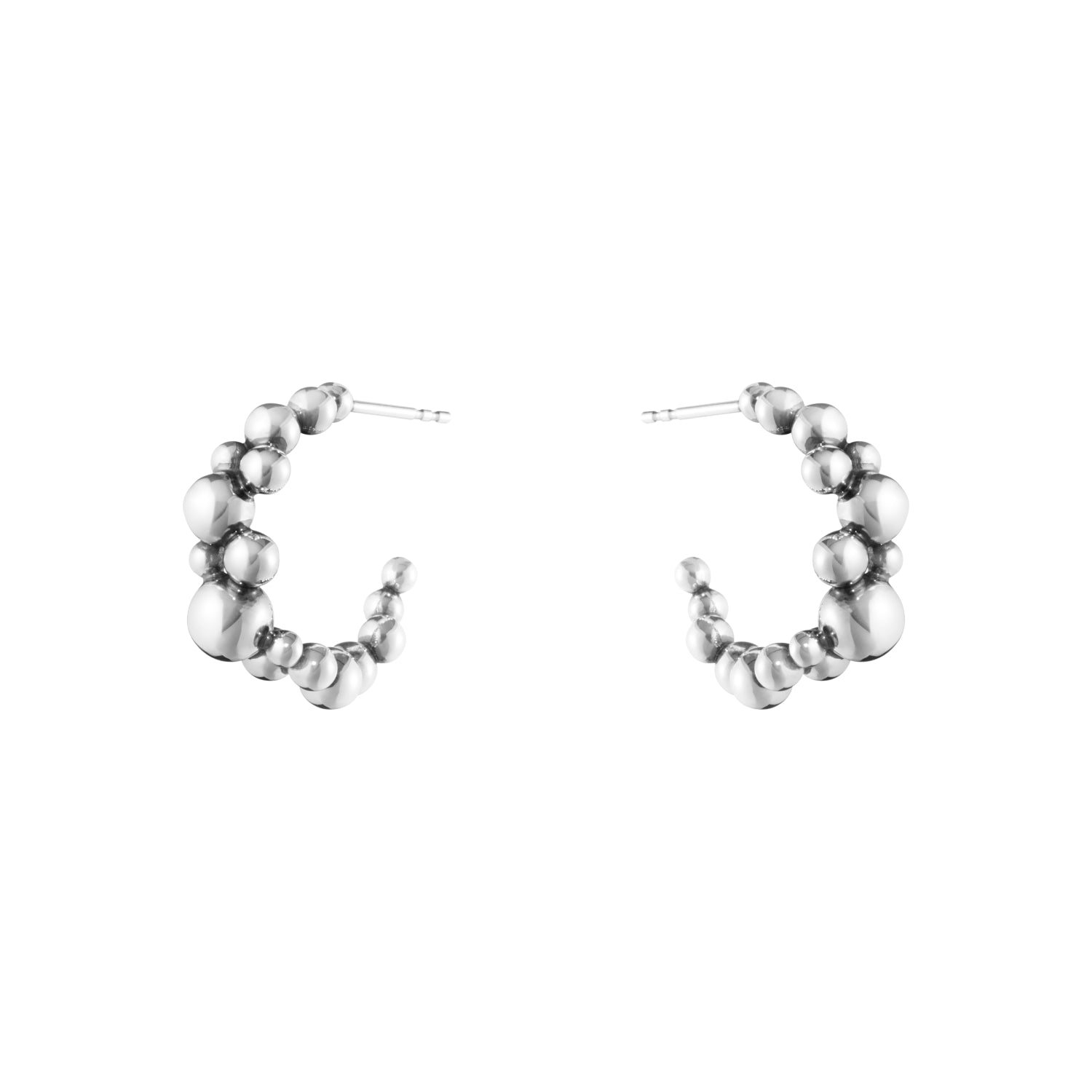 Georg Jensen Moonlight Grapes Sterling Silver Hoop Earrings
