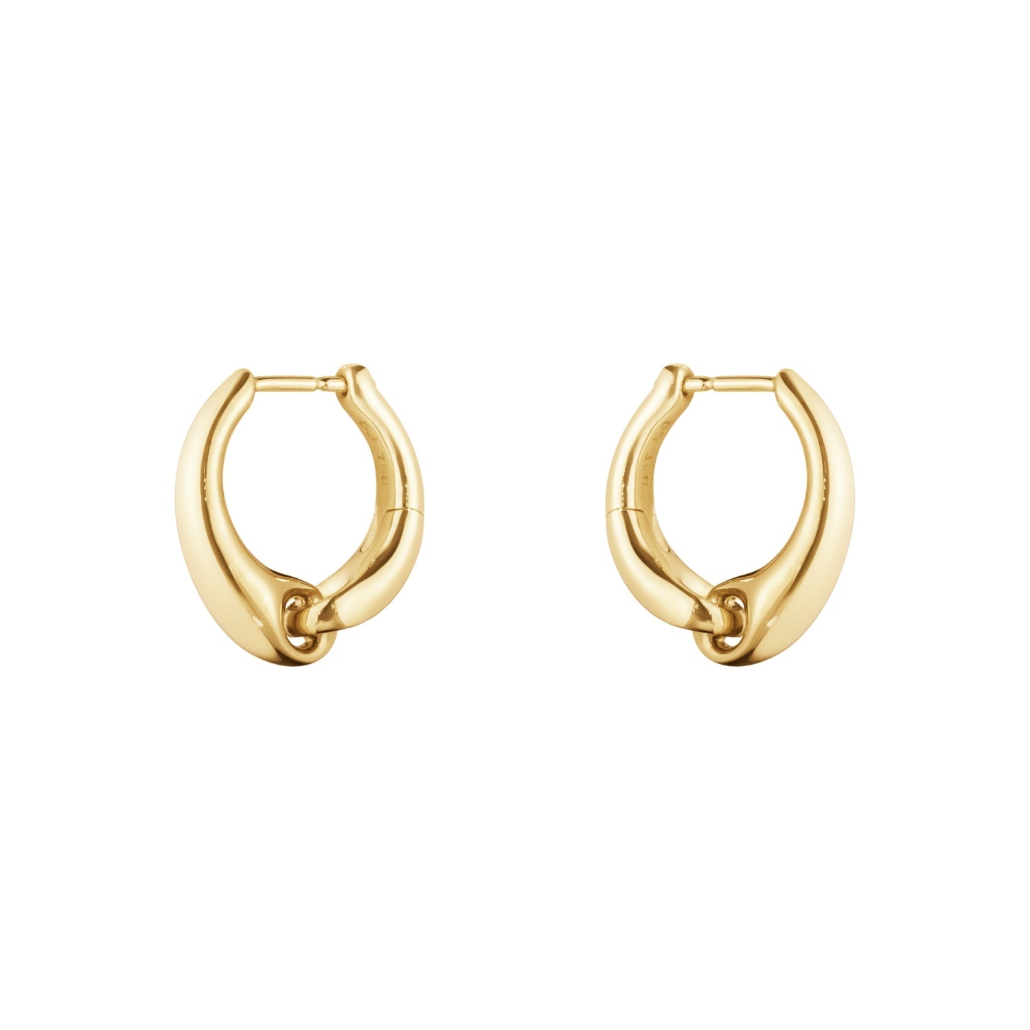 Georg Jensen Reflect 18ct Yellow Gold Large Hoop Earrings - Gold