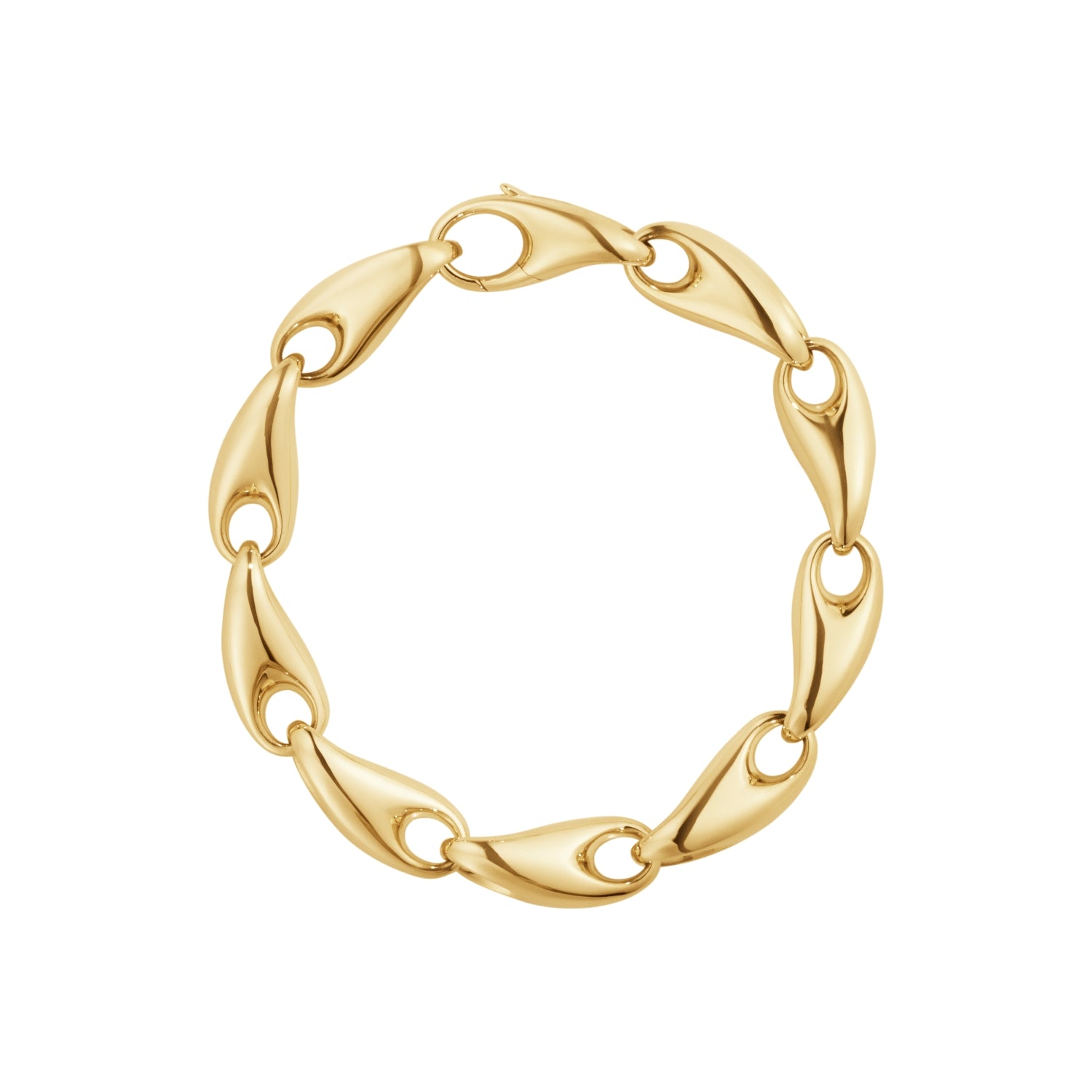 Georg Jensen Reflect 18ct Yellow Gold Large Link Bracelet - Small