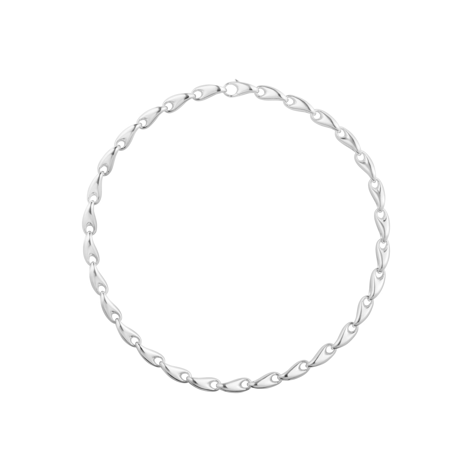 Georg Jensen Reflect Sterling Silver Medium Link Necklace - Small