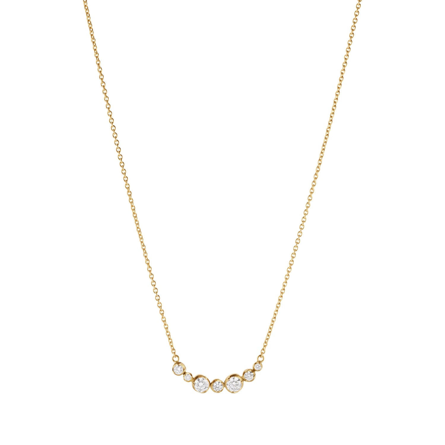 Georg Jensen Signature 18ct Yellow Gold 0.22ct Diamond Necklace