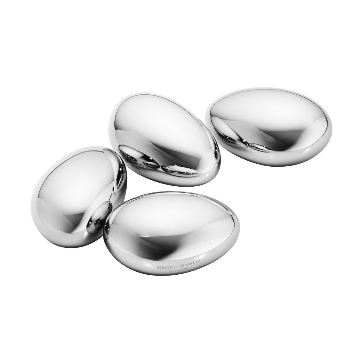 Georg Jensen Sky Stainless Steel Four Piece Ice Cube Set - Silver