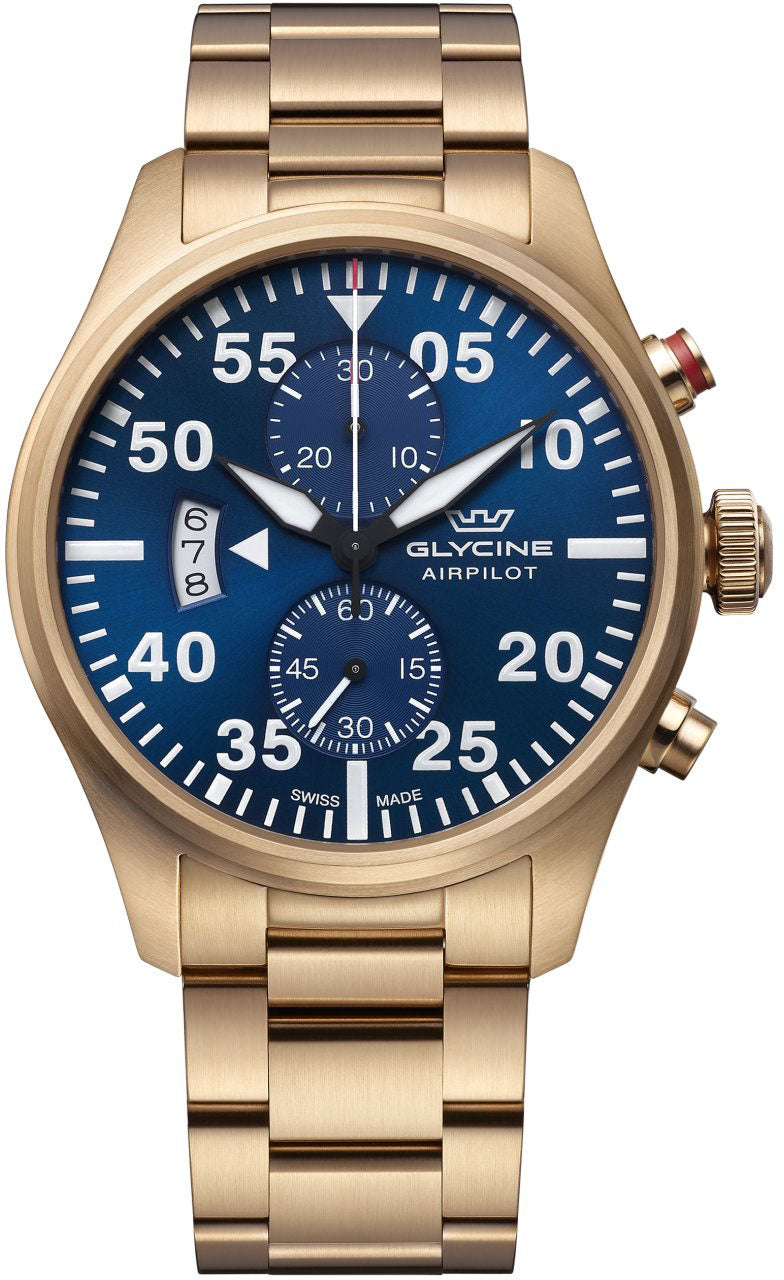 Glycine Watch Airpilot Chrono 44 - Blue